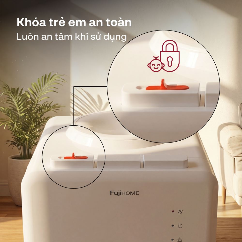 Cây nước nóng lạnh FUJIHOME WD91E 485W - Tiện ích sử dụng Cây nước nóng lạnh FUJIHOME WD91E 485W - Tiện ích sử dụng