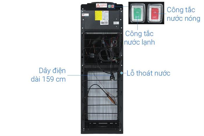 Cây nước nóng lạnh Sunhouse SHD9635 670W Màu Xám nhạt