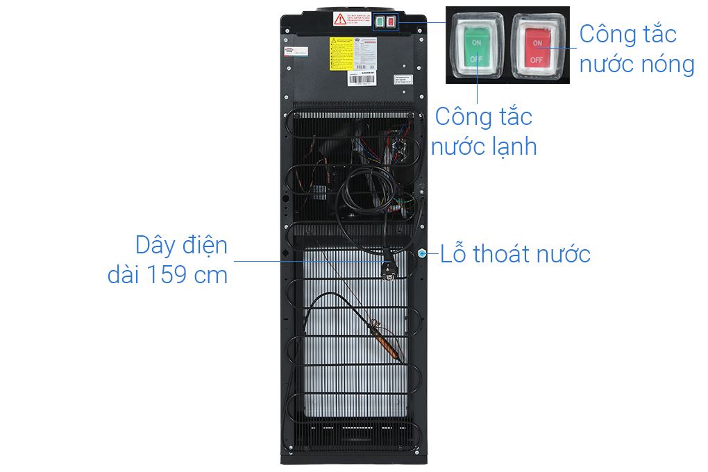 Cây nước nóng lạnh Sunhouse SHD9635 670W Màu Xám nhạt