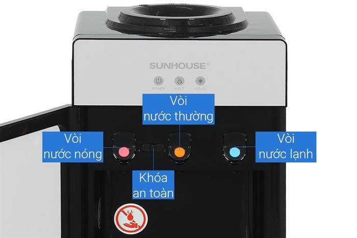 Cây nước nóng lạnh Sunhouse SHD9635 670W Màu Xám nhạt