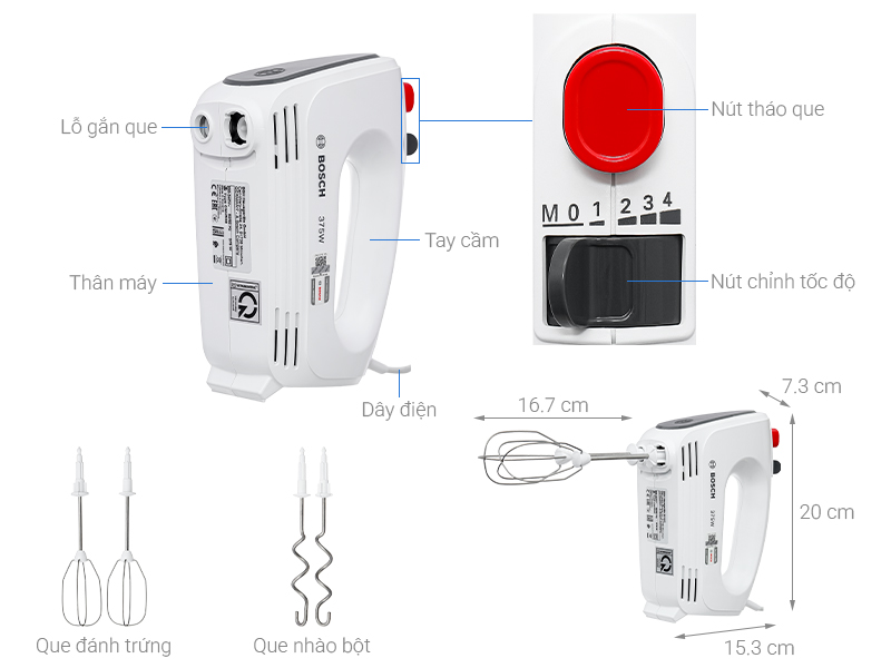 Máy đánh trứng Bosch MFQ22100