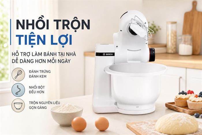 Máy nhồi bột đánh trứng Bosch MUMS2AW00