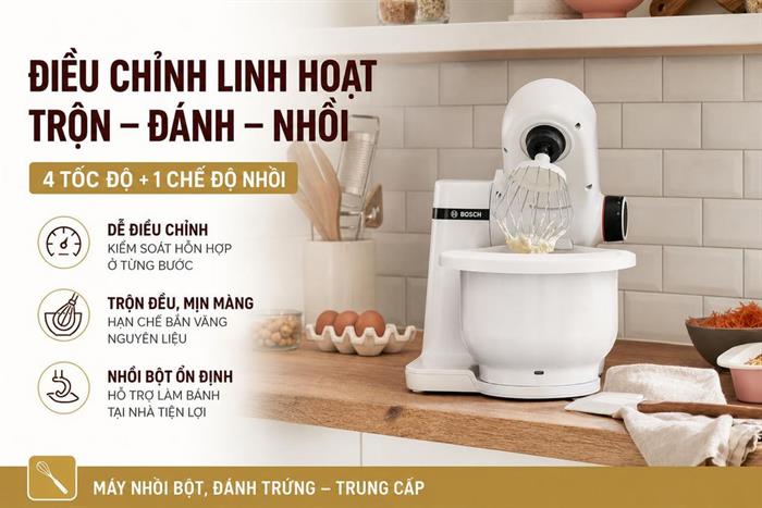 Máy nhồi bột đánh trứng Bosch MUMS2AW00