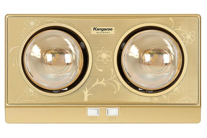 Đèn sưởi 2 bóng Kangaroo KGWH2G Màu Vàng