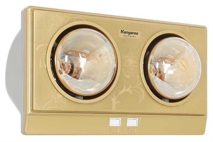 Đèn sưởi 2 bóng Kangaroo KGWH2G Màu Vàng