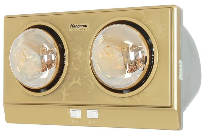 Đèn sưởi 2 bóng Kangaroo KGWH2G Màu Vàng