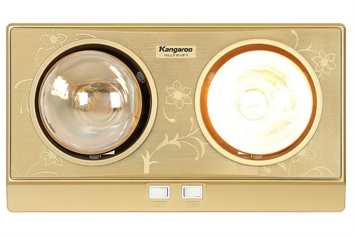 Đèn sưởi 2 bóng Kangaroo KGWH2G Màu Vàng