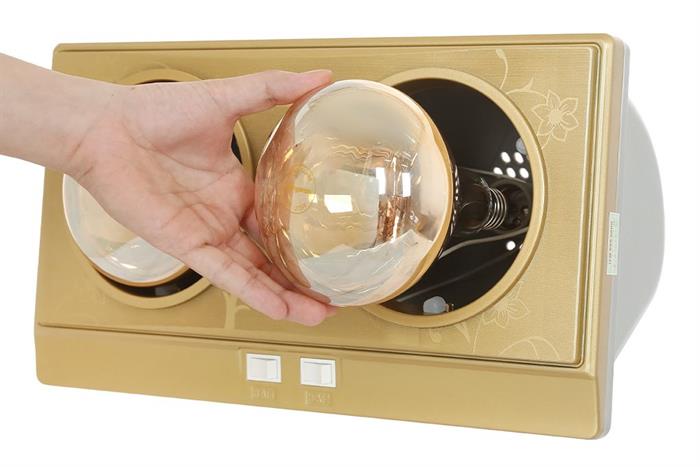 Đèn sưởi 2 bóng Kangaroo KGWH2G Màu Vàng