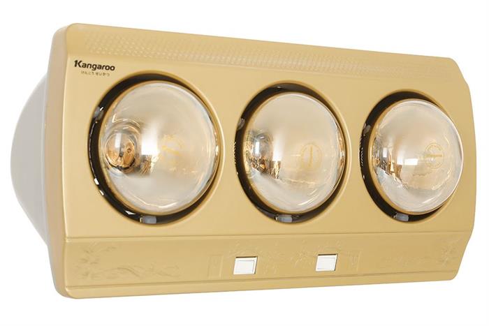 Đèn sưởi 3 bóng Kangaroo KGWH3G Màu Vàng