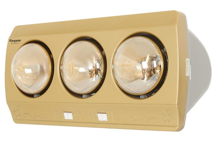 Đèn sưởi 3 bóng Kangaroo KGWH3G Màu Vàng