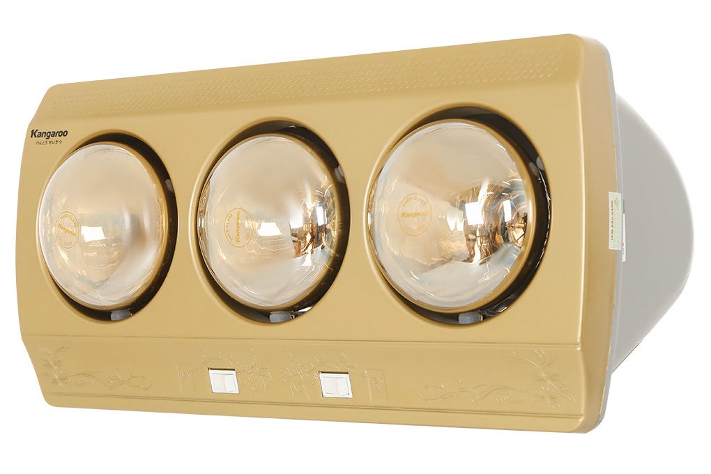 Đèn sưởi 3 bóng Kangaroo KGWH3G Màu Vàng