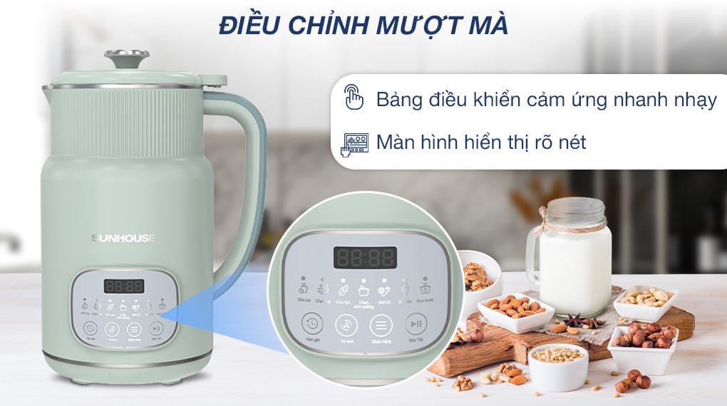 Bảng điều khiển - Máy làm sữa hạt đa năng Sunhouse SHD5260