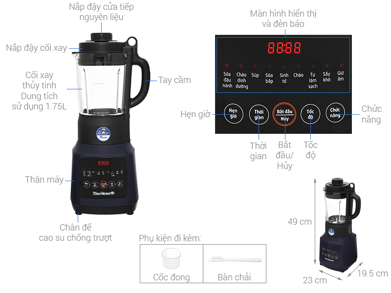 Máy làm sữa hạt đa năng BlueStone BLB-6037