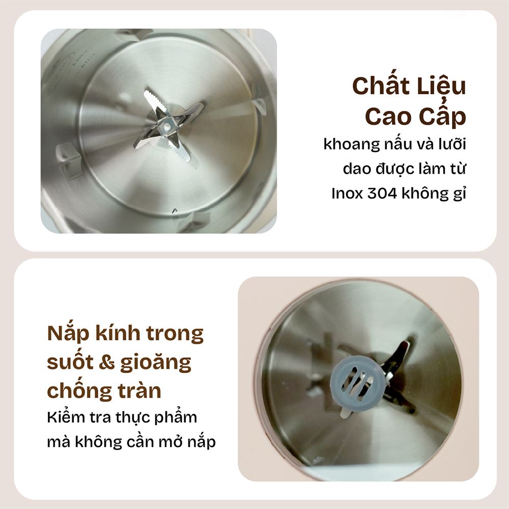 Máy làm sữa hạt đa năng Fujihome SM1626 Màu Hồng