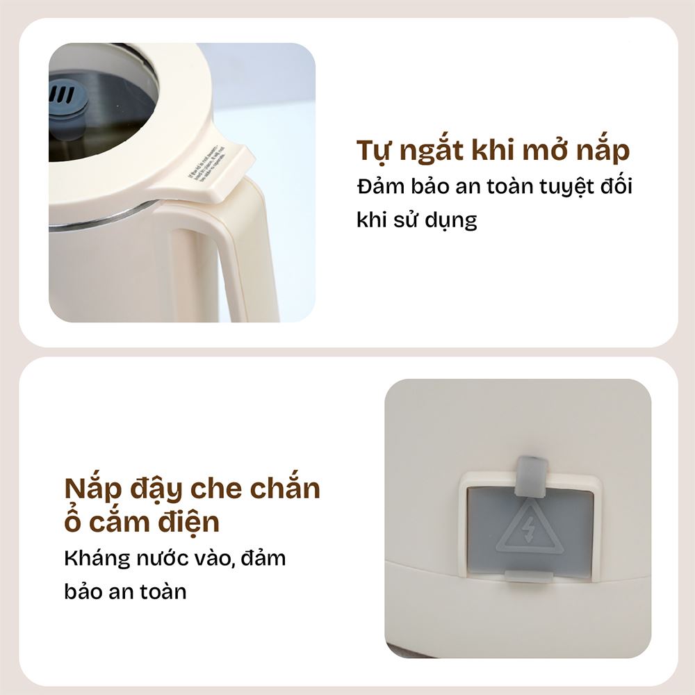 Máy làm sữa hạt đa năng Fujihome SM1636 Màu Màu be