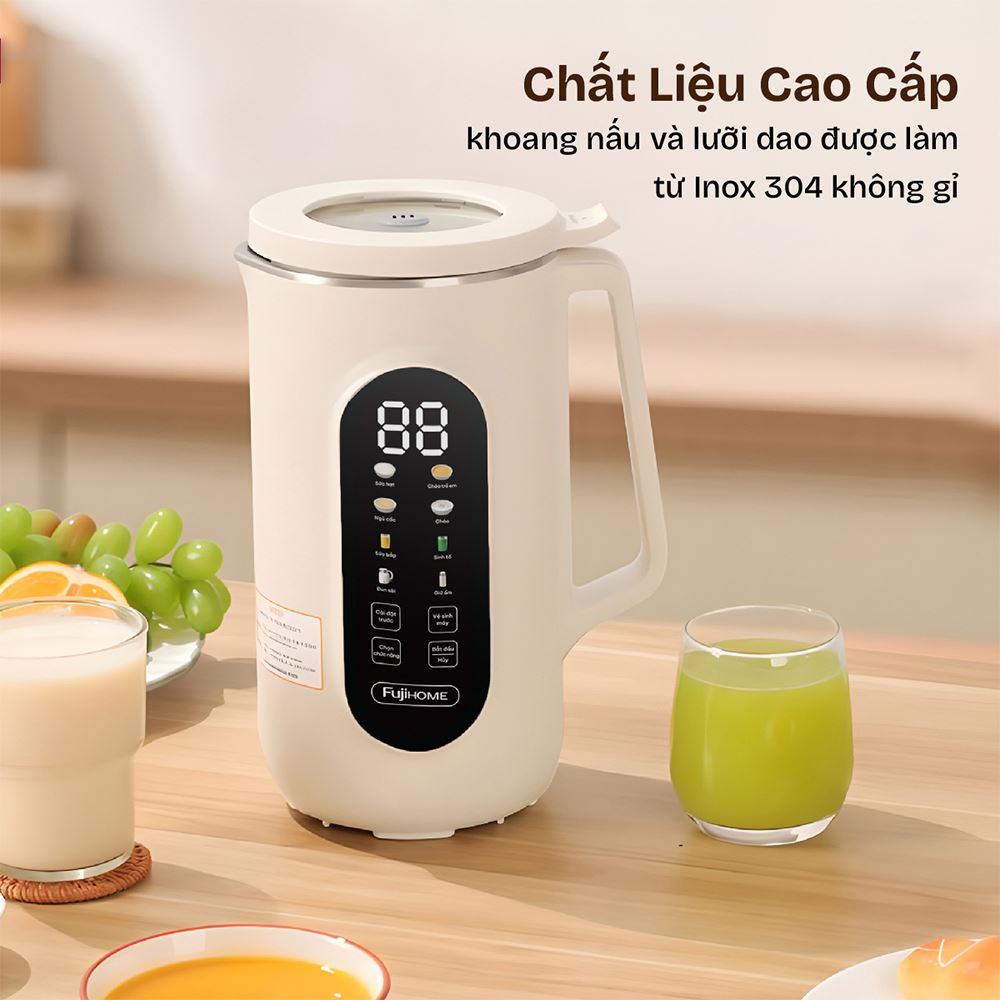 Máy làm sữa hạt đa năng Fujihome SM1636 Màu Màu be