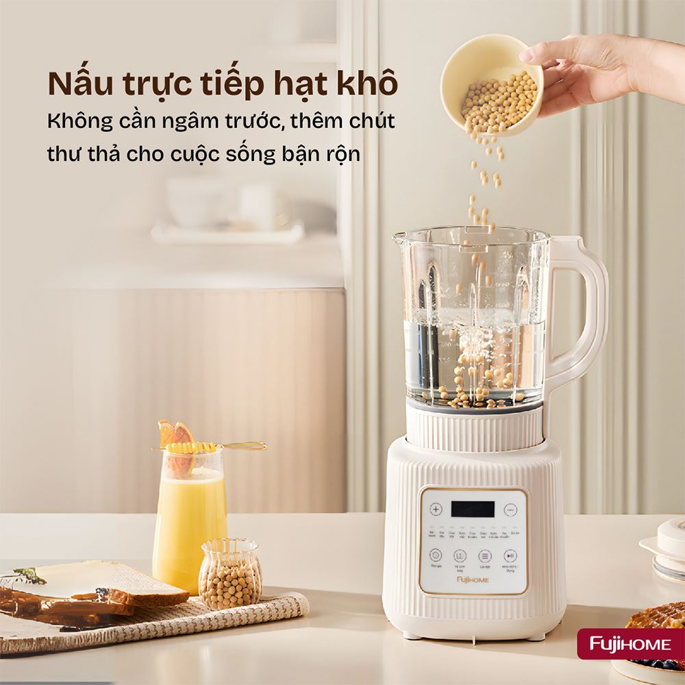 Máy làm sữa hạt đa năng Fujihome SM01A Màu Màu be