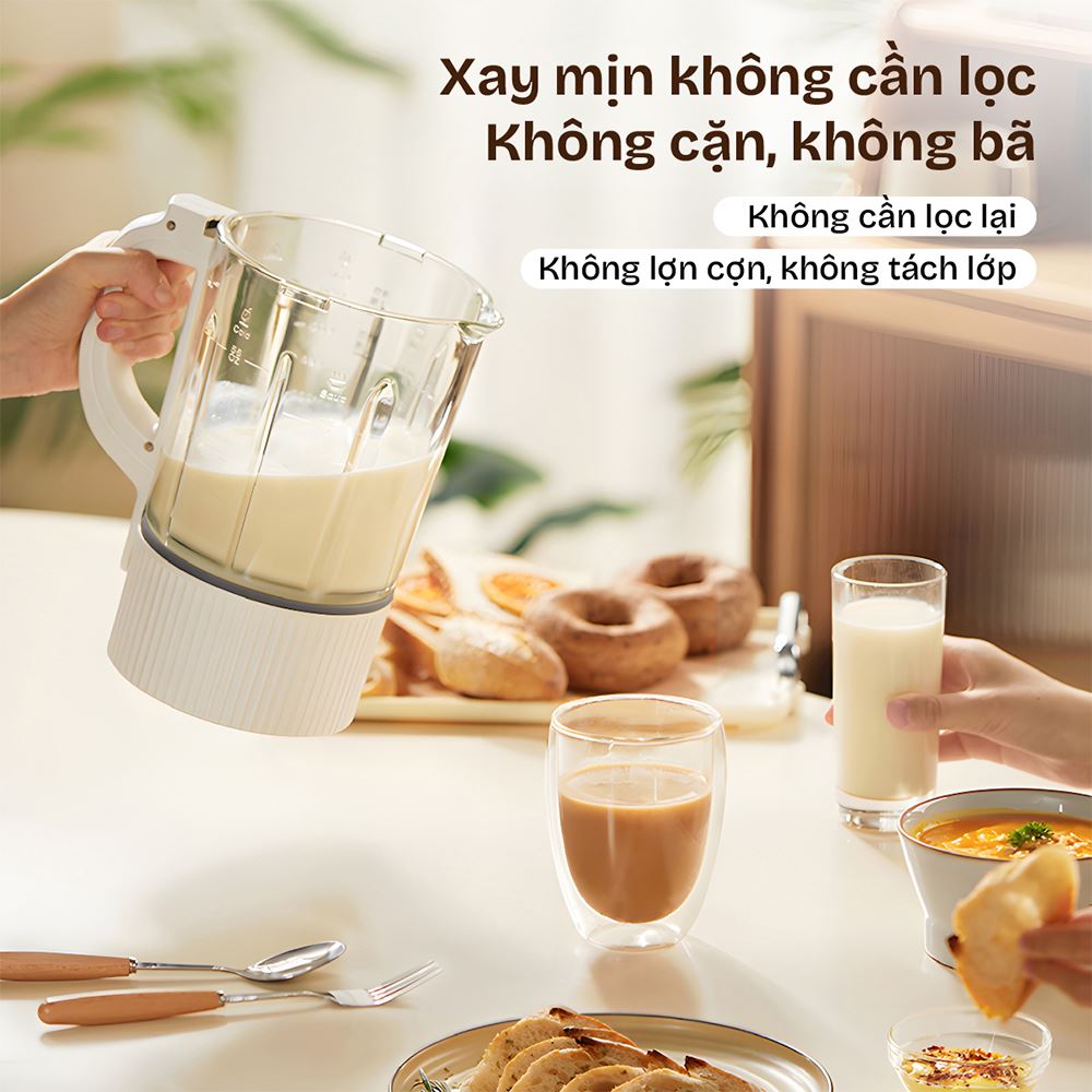 Máy làm sữa hạt đa năng Fujihome SM01A Màu Màu be