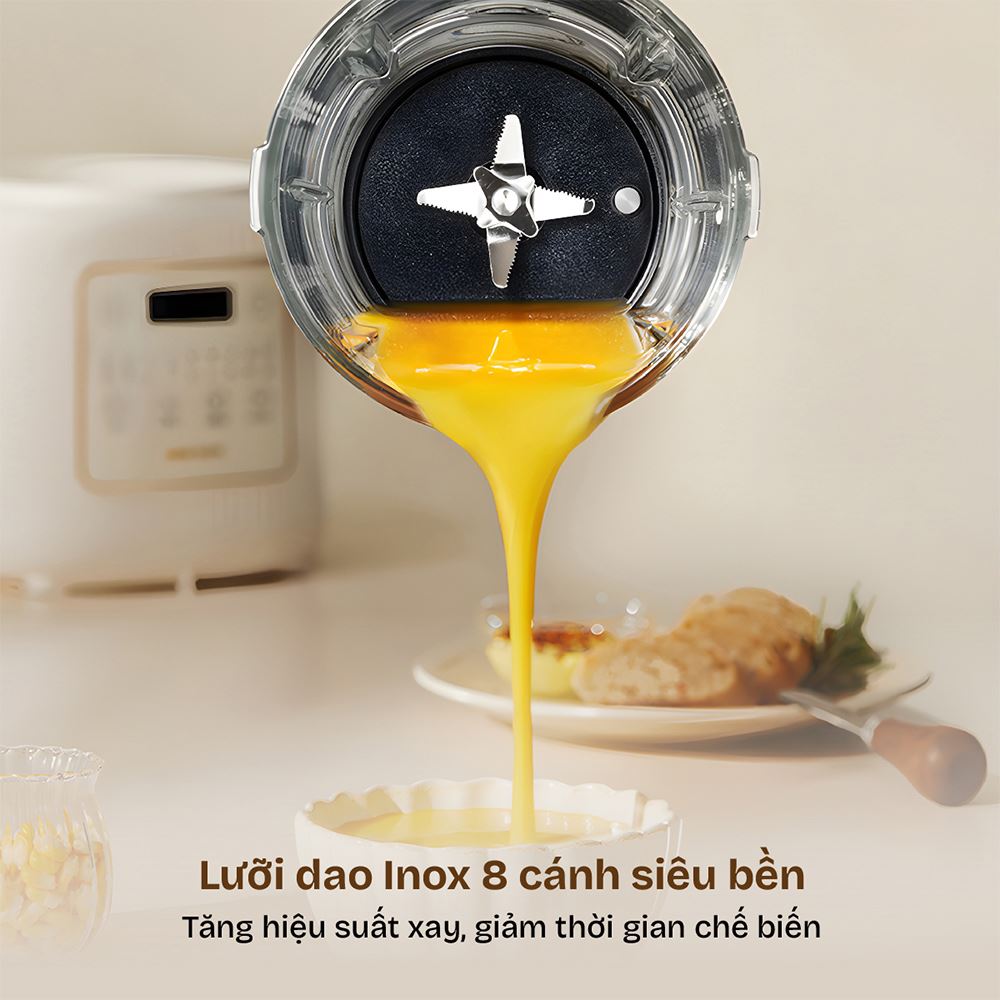Máy làm sữa hạt đa năng Fujihome SM01A Màu Màu be