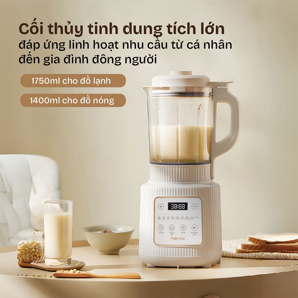 Máy làm sữa hạt đa năng Fujihome SM01A Màu Màu be