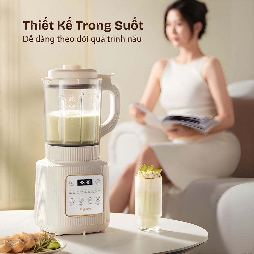 Máy làm sữa hạt đa năng Fujihome SM01A Màu Màu be