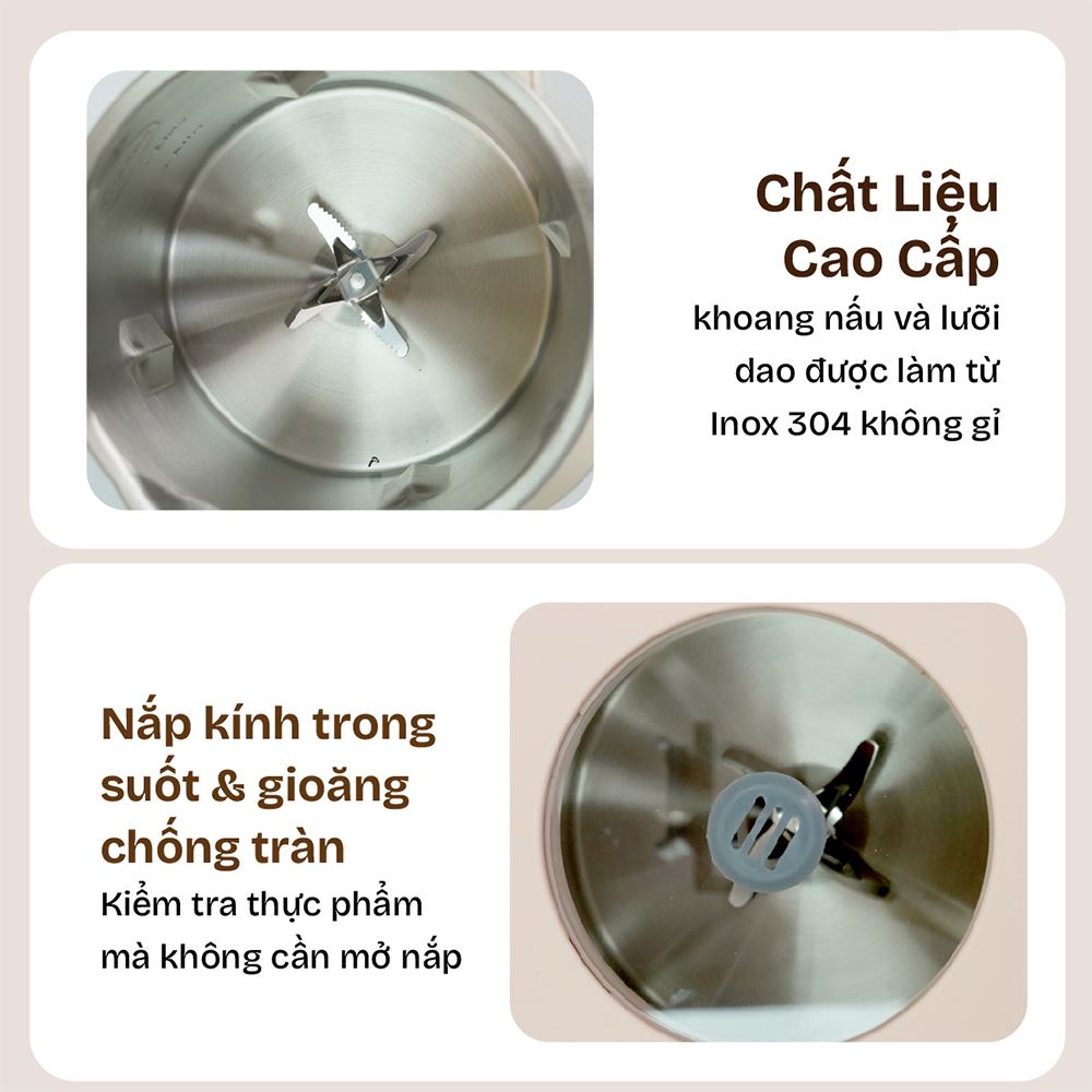 Máy làm sữa hạt đa năng Fujihome SM01B Màu Hồng