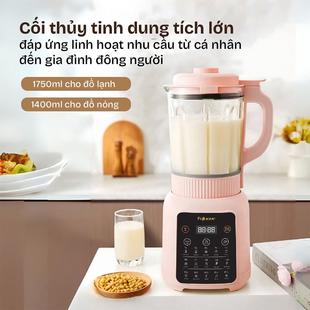 Máy làm sữa hạt đa năng Fujihome SM01B Màu Hồng