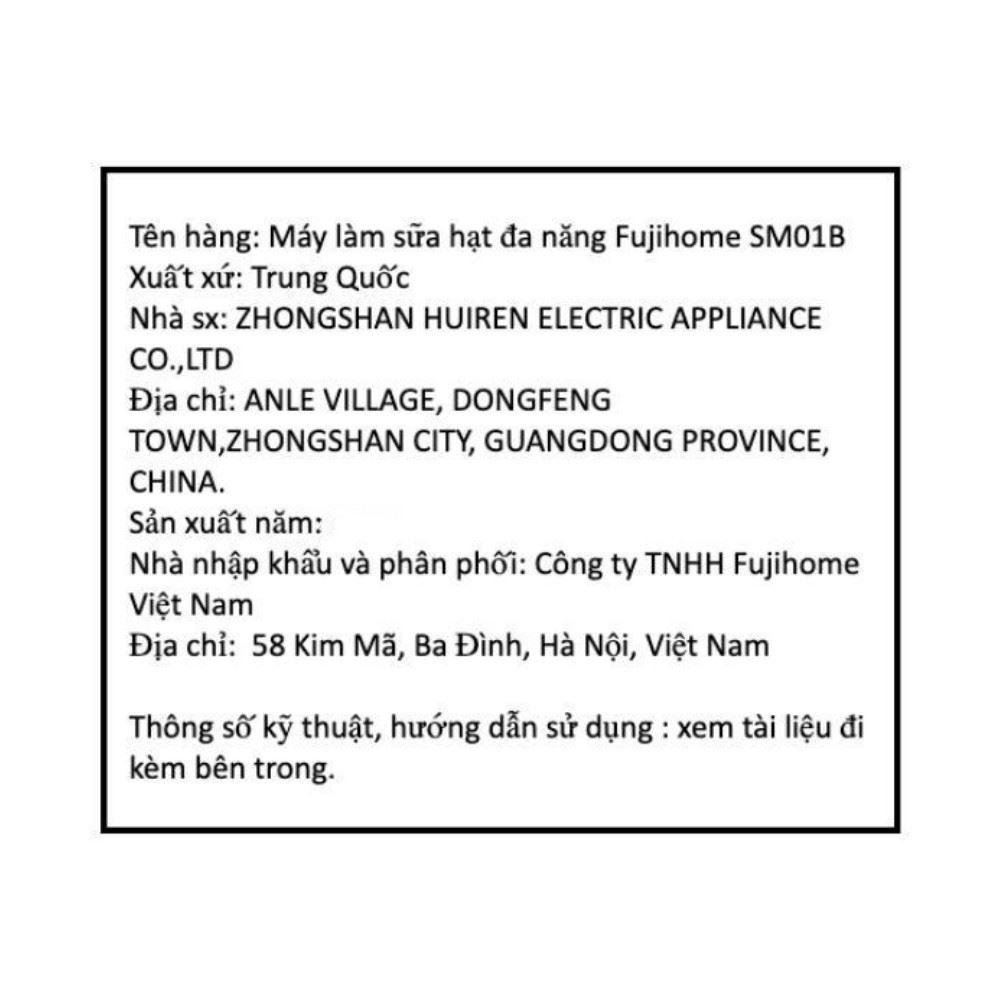 Máy làm sữa hạt đa năng Fujihome SM01B Màu Hồng