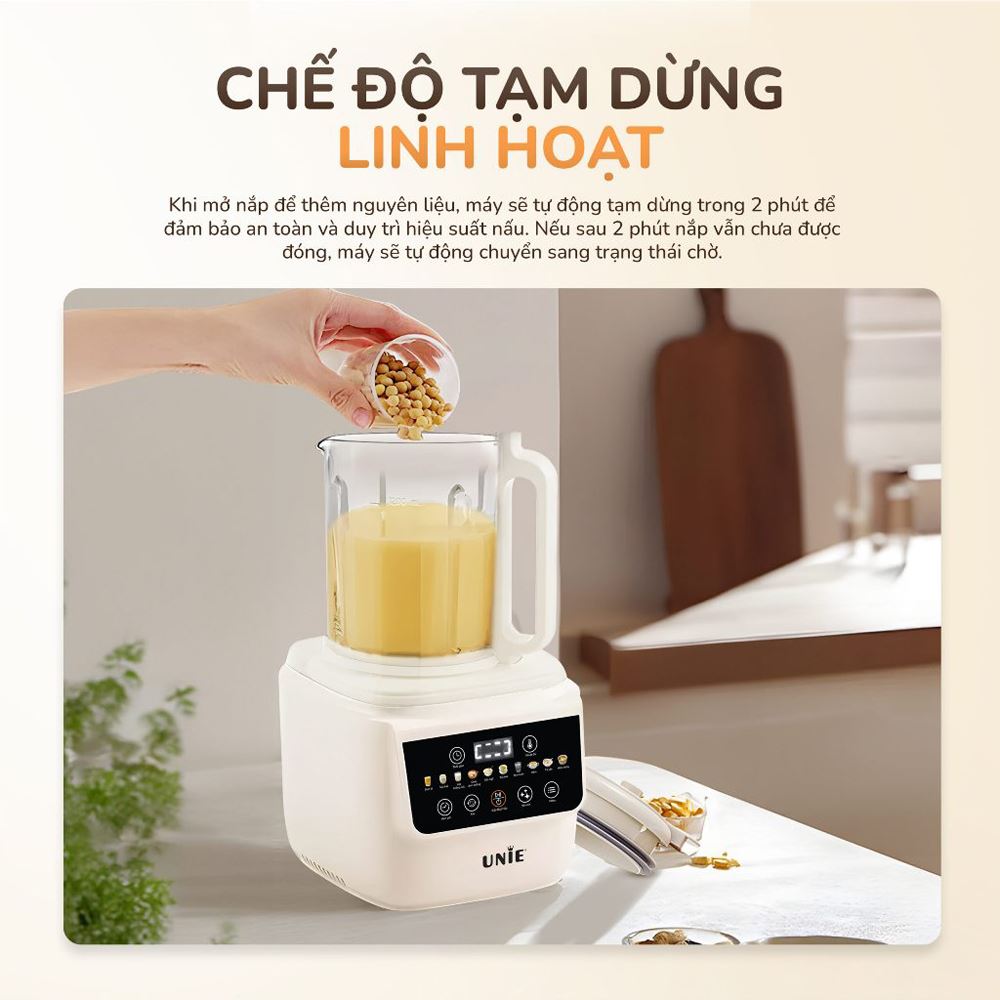Máy làm sữa hạt đa năng Unie UCB15 Màu Màu be