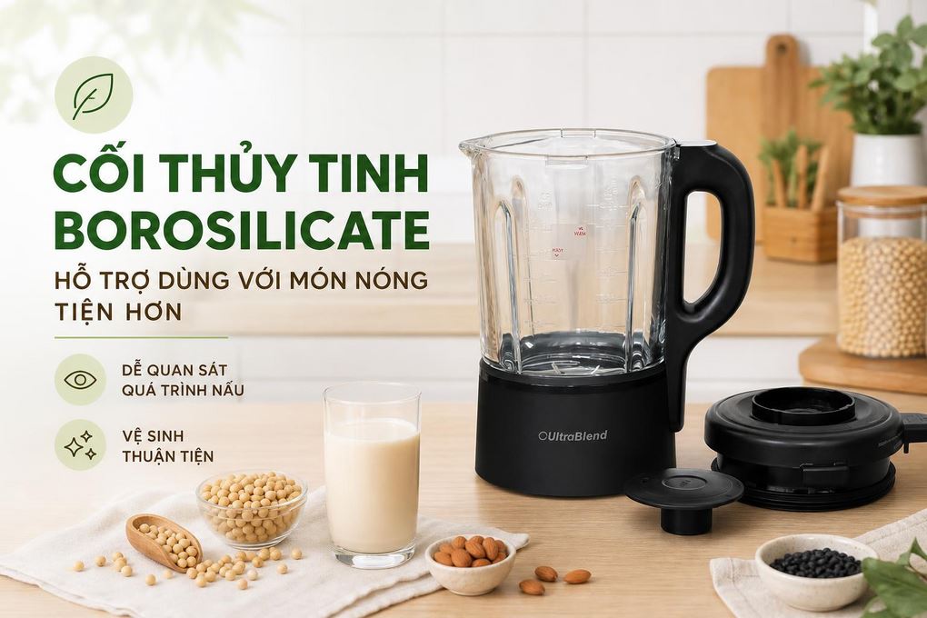 Máy làm sữa hạt đa năng Joyoung JHSB-161 Màu Đen