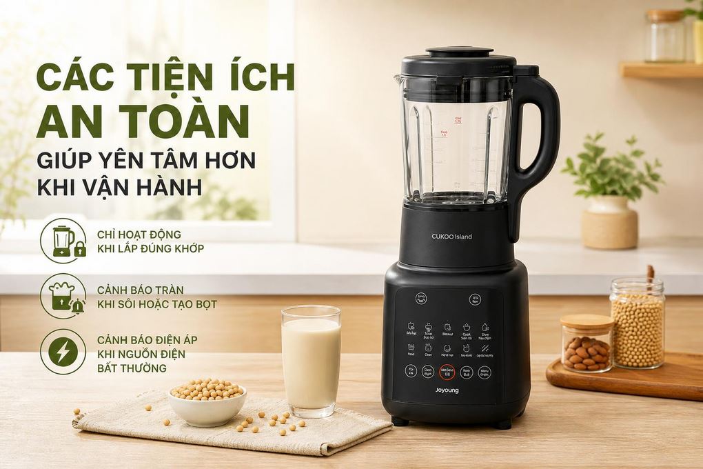 Máy làm sữa hạt đa năng Joyoung JHSB-161 Màu Đen