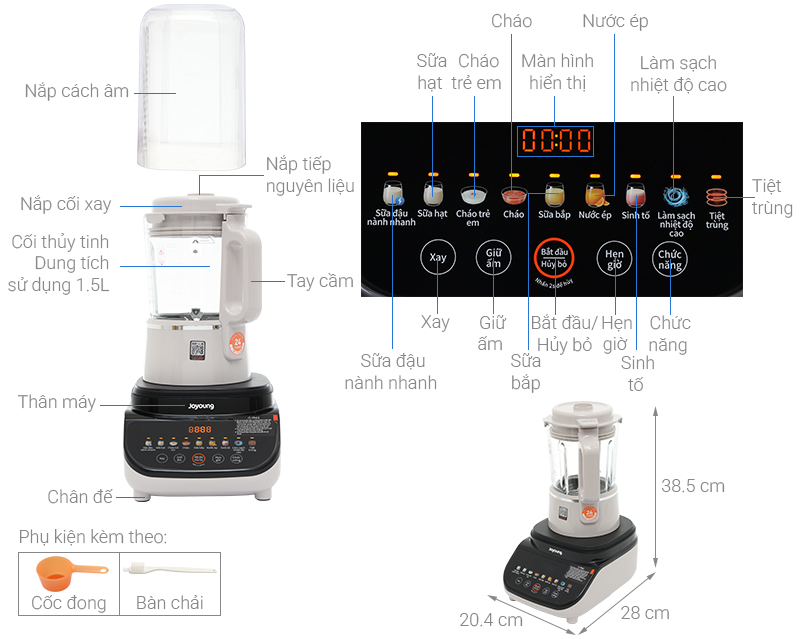 Máy làm sữa hạt đa năng Joyoung JHSB-602 Pro