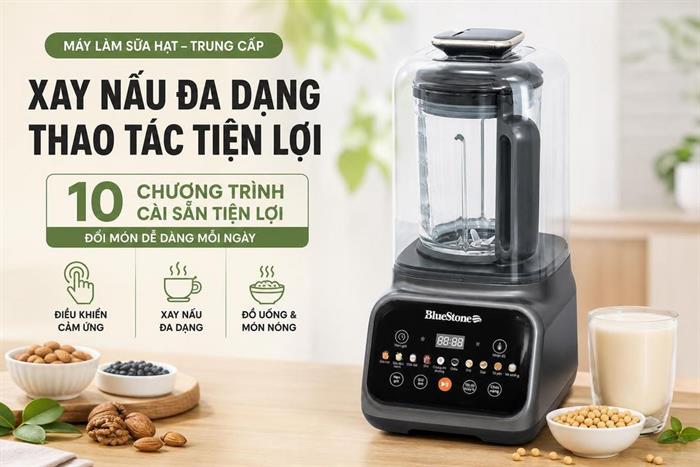 Máy làm sữa hạt đa năng Bluestone BLB-6041 Màu Đen