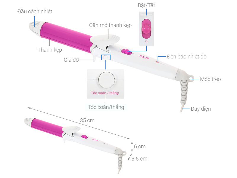 Máy uốn duỗi tóc Flyco FH6855VN