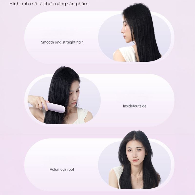 Lược chải tóc điện Junuo JN-106 Màu Hồng