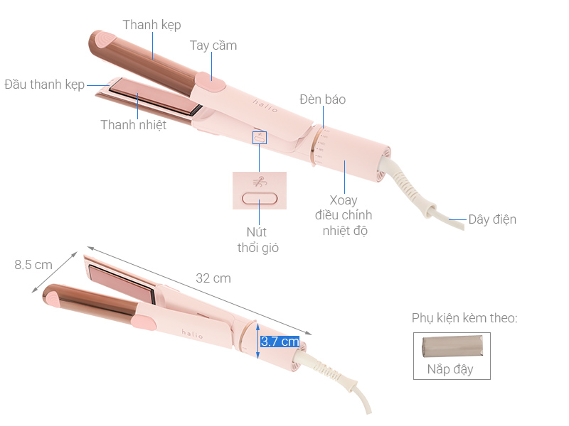 Máy tạo kiểu tóc Halio 2in1 Airplus Hair Styler