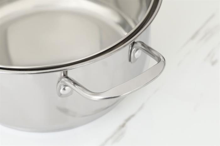 Nồi inox 5 đáy nắp kính 20 cm Sunhouse SHG788-20 Màu Bạc Inox