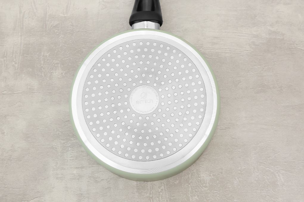Bộ nồi chảo quánh nhôm chống dính nắp kính Elmich EL-5212MN Màu Xanh lá