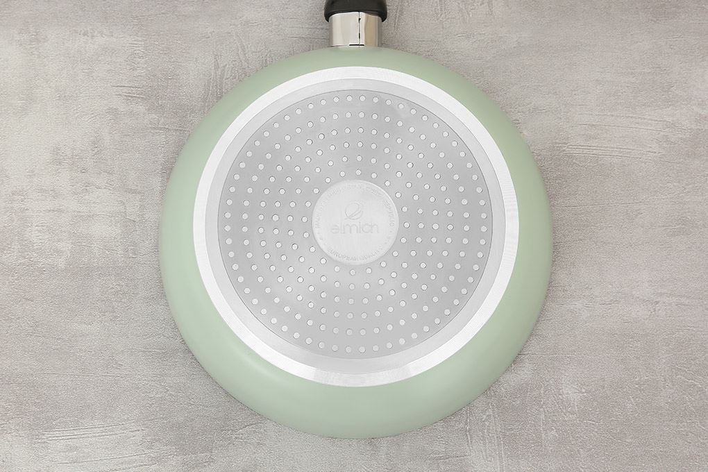 Bộ nồi chảo quánh nhôm chống dính nắp kính Elmich EL-5212MN Màu Xanh lá
