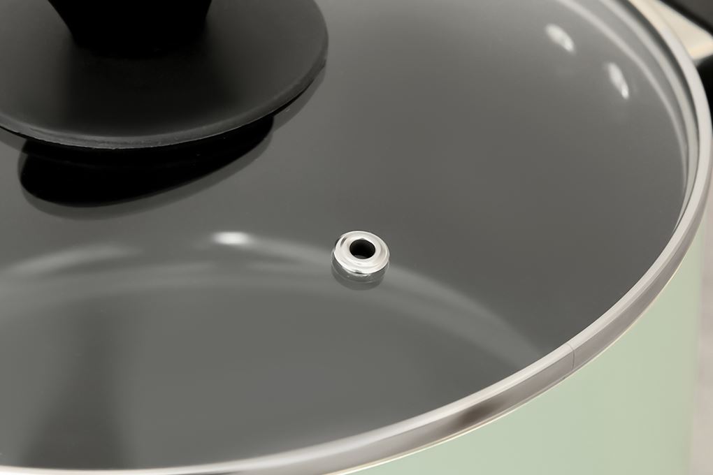 Bộ nồi chảo quánh nhôm chống dính nắp kính Elmich EL-5212MN Màu Xanh lá