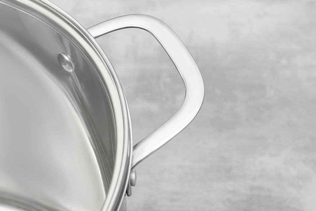 Nồi luộc gà inox 5 đáy nắp kính 30 cm Elmich EL-2525IN30 Màu Inox