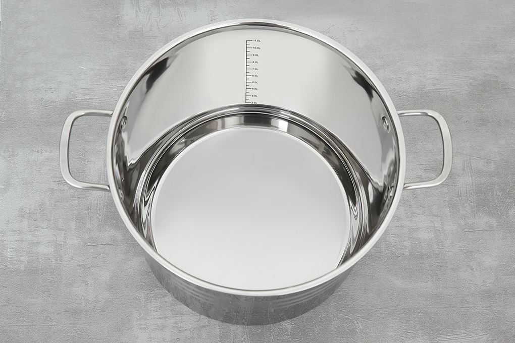 Nồi luộc gà inox 5 đáy nắp kính 28 cm Green Cook GCS243-28IH Màu Inox