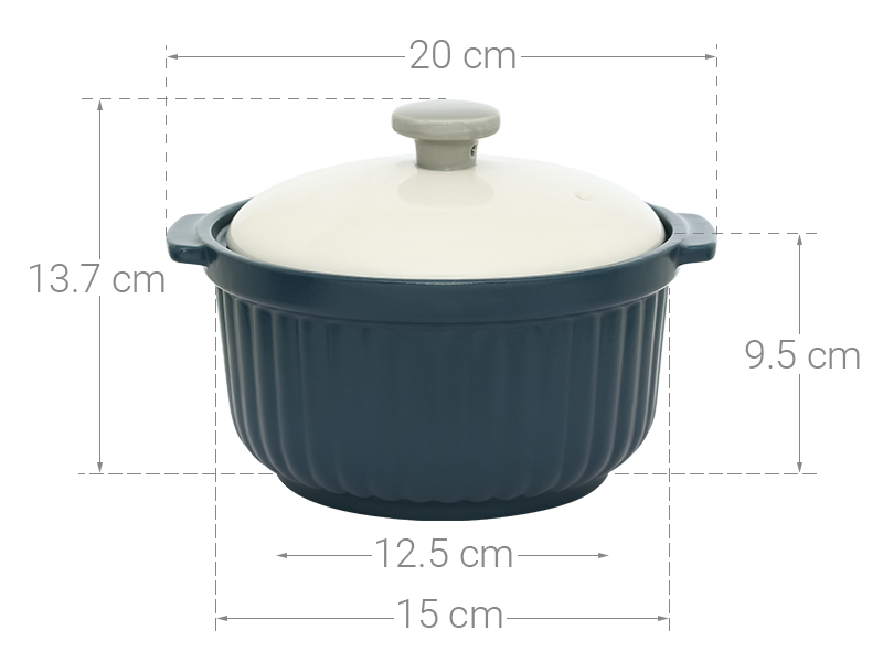 Nồi đất nắp sứ 15 cm Dong hwa PT14.1200