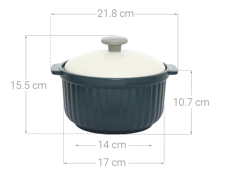 Nồi đất nắp sứ 17 cm Dong hwa PT14.1700