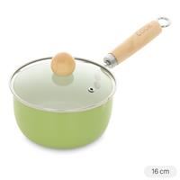 Quánh thép chống dính nắp kính 16 cm Green Cook GCS248-16IH