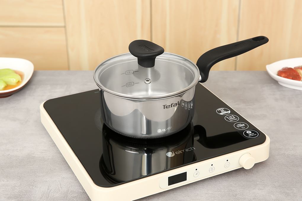 Quánh inox nắp kính 16 cm Tefal Primary E3082235 Màu Inox