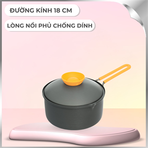 Nồi nhôm chống dính nắp nhôm 18 cm Lock