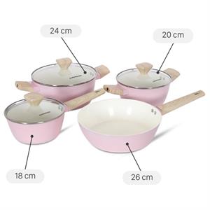 Bộ 4 nồi chảo quánh nhôm Sunhouse SHG7979MP4