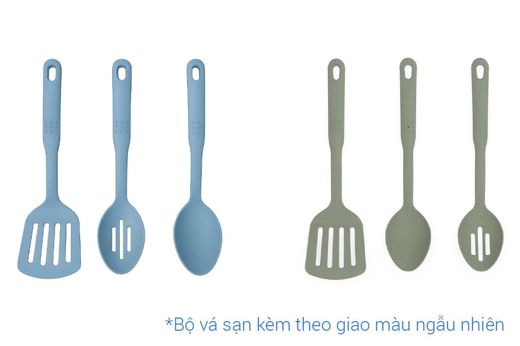 Bộ 3 nồi nhôm chống dính nắp kính Elmich Olive EL5245OV01 Màu Xanh