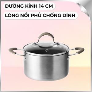 Nồi nhôm chống dính nắp kính Lock